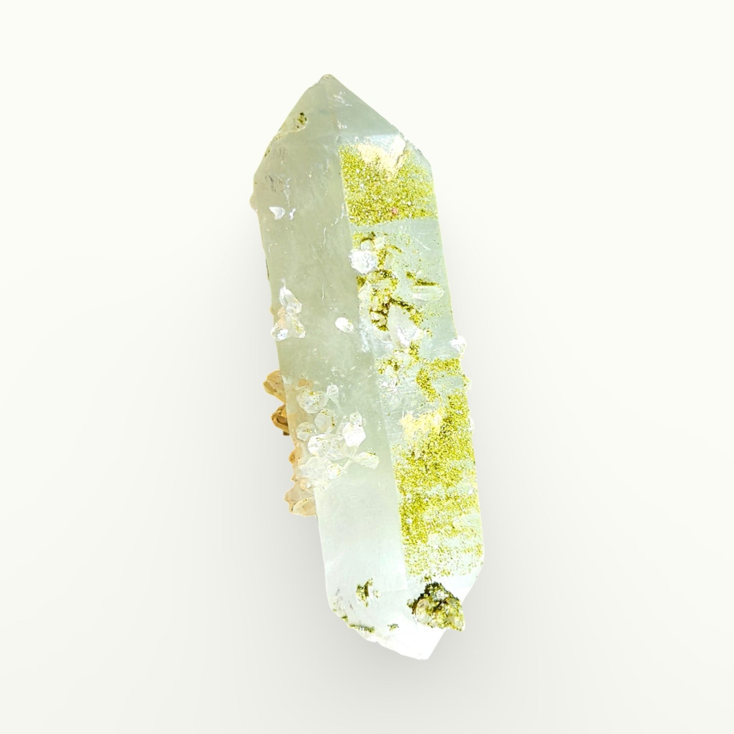 Double Terminated Chlorite Quartz with Sparkly Epidote