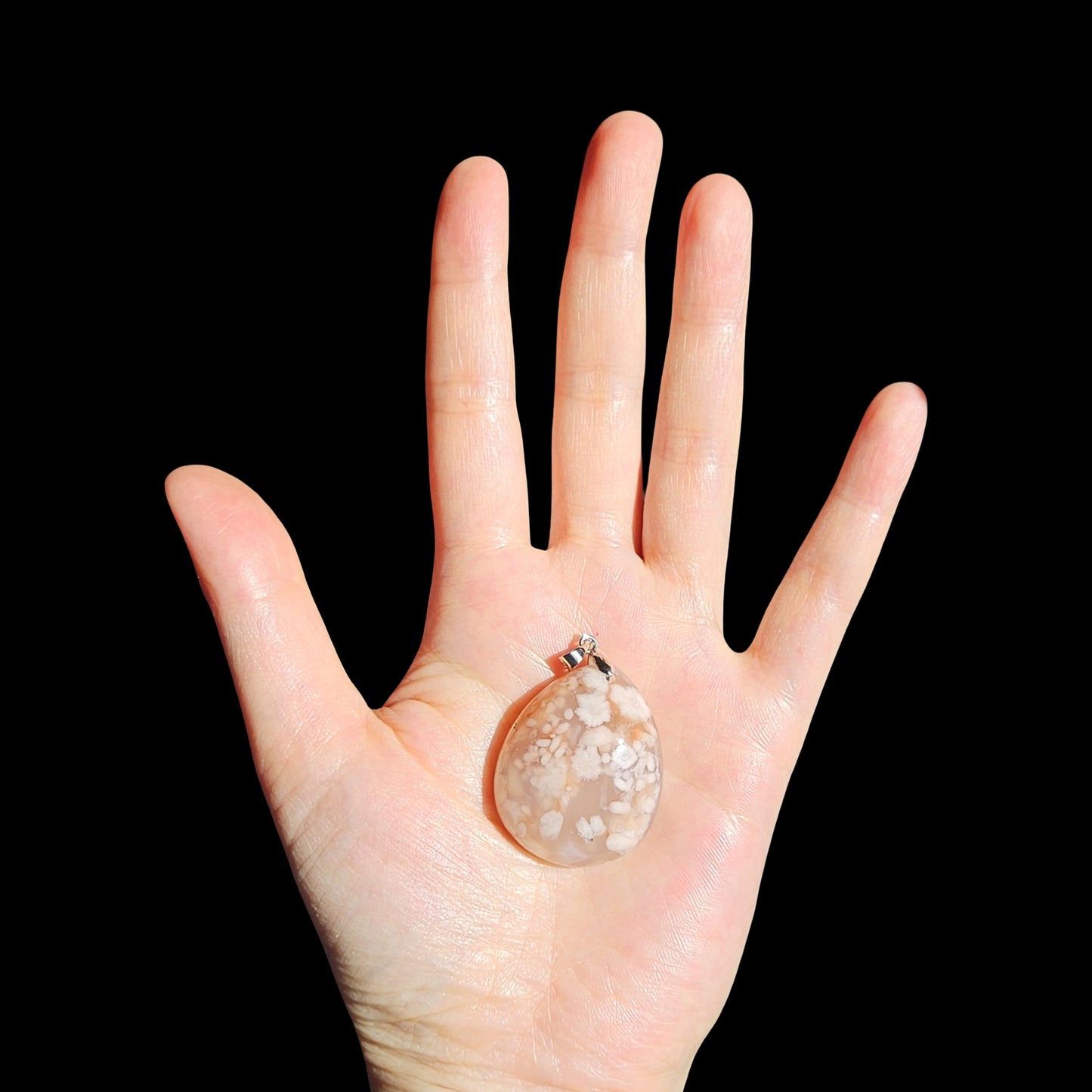 Flower Agate Pendant