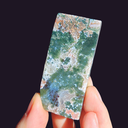 Pink Moss Agate | Forest Green