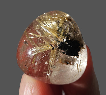 Gold rutilated quartz