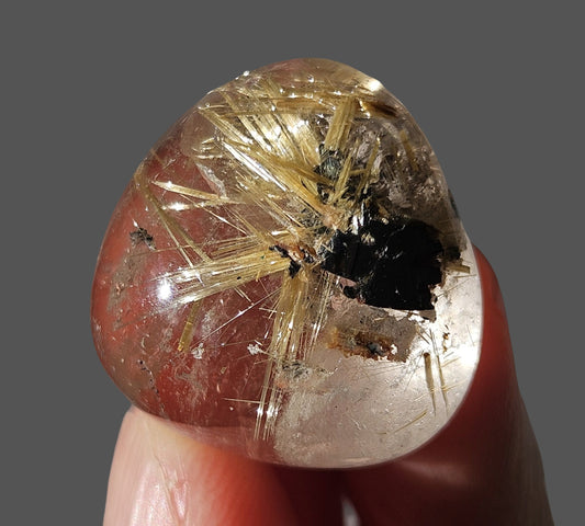 Gold rutilated quartz