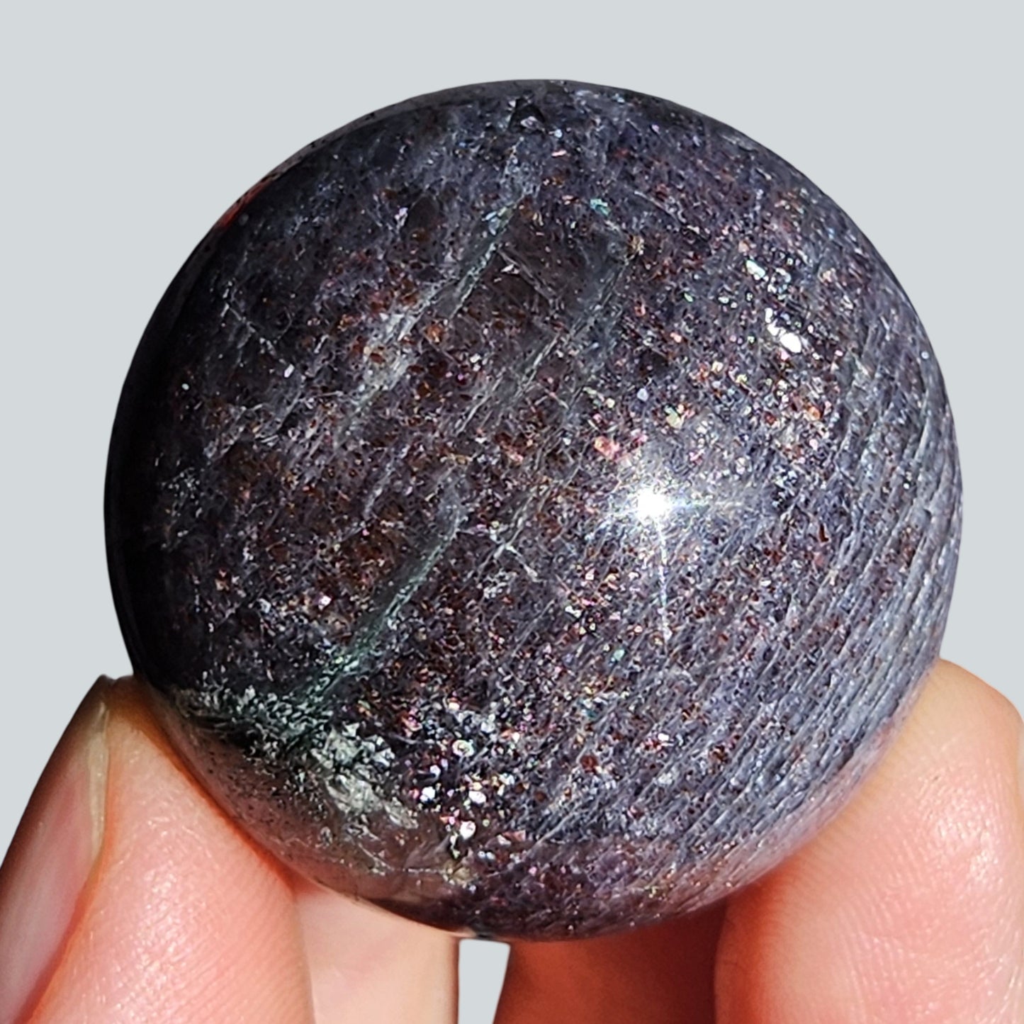 Bloodshot Iolite Sphere | Rare