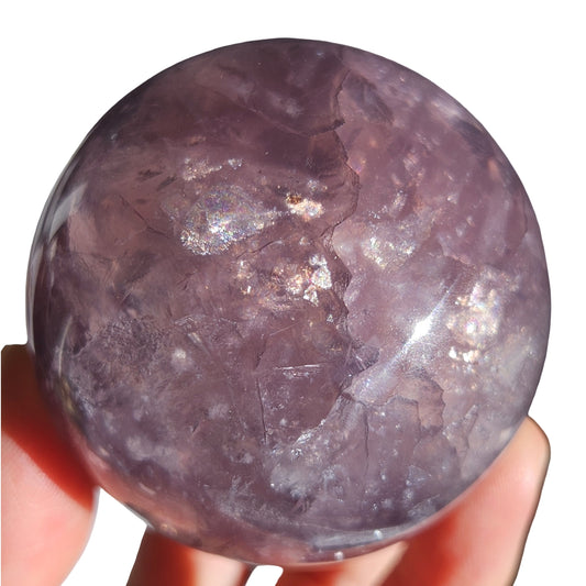 Mica in Fluorite Sphere | 5cm