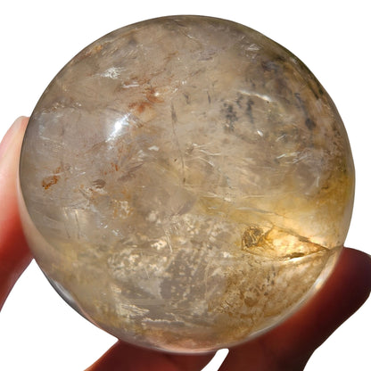 Dendritic Rose Quartz Golden Healer Sphere