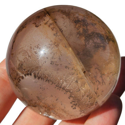 Dendritic Golden Healer Rose Quartz Sphere (2)