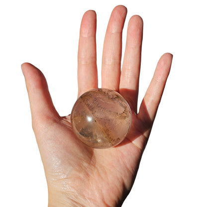 Dendritic Golden Healer Rose Quartz Sphere (2)