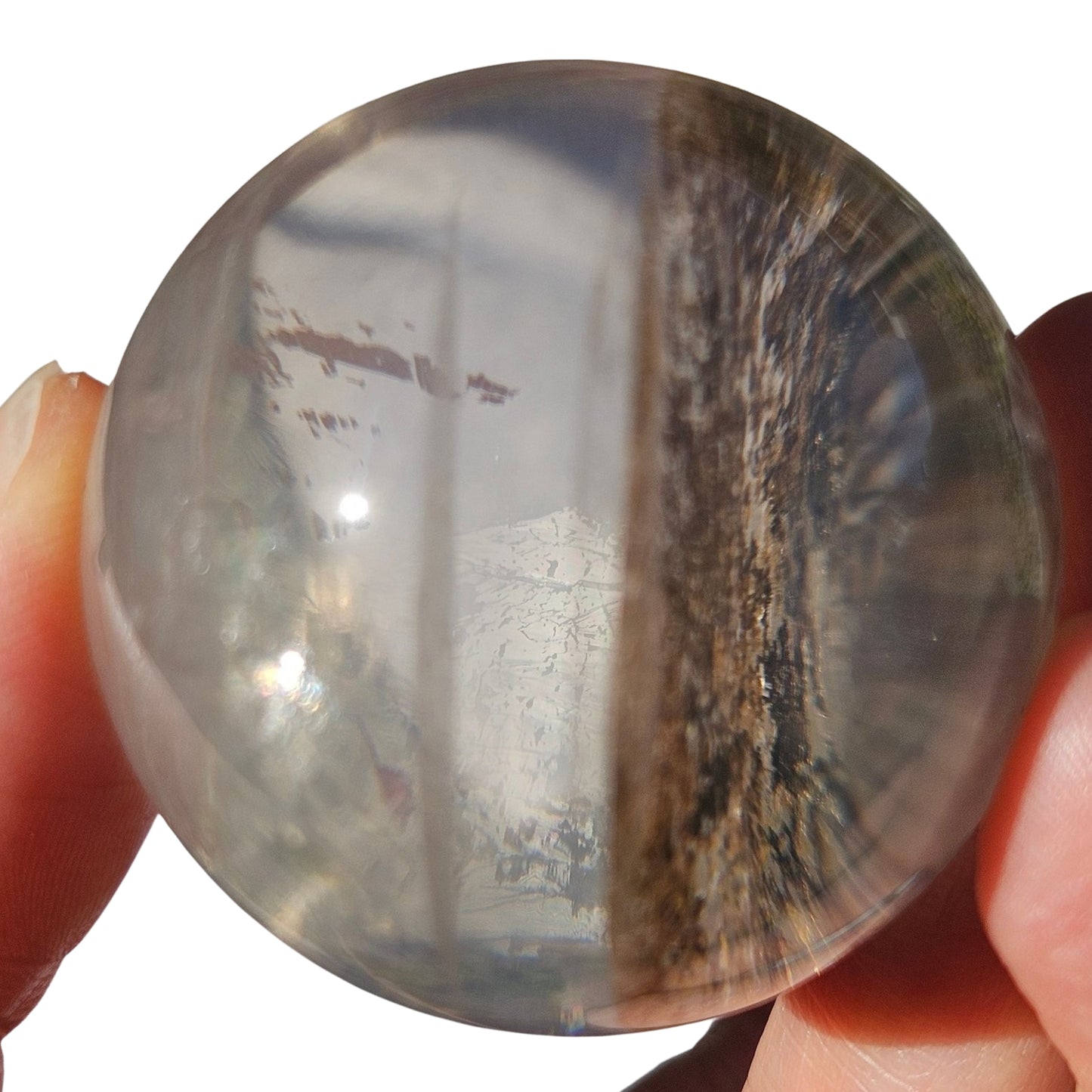 Dendritic Golden Healer Rose Quartz Sphere (3)