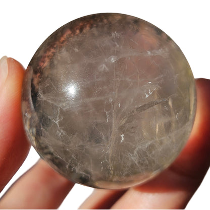 Dendritic Golden Healer Rose Quartz Sphere (3)