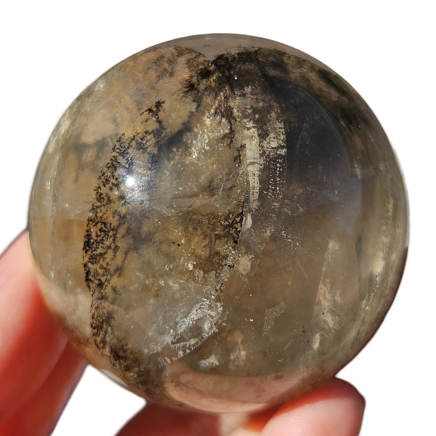 Dendritic Smoky Golden Healer Sphere