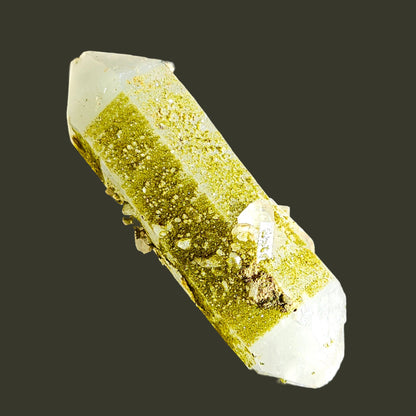 Double Terminated Quartz with Sparkly Epidote