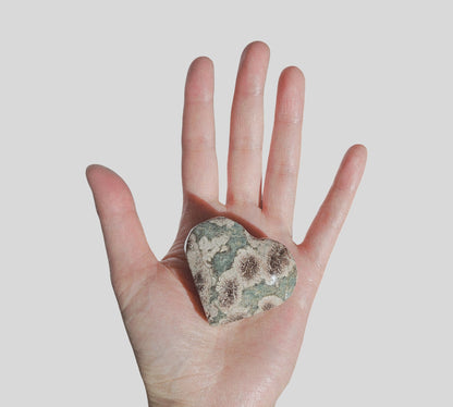 Green Flower Jasper Heart (2)