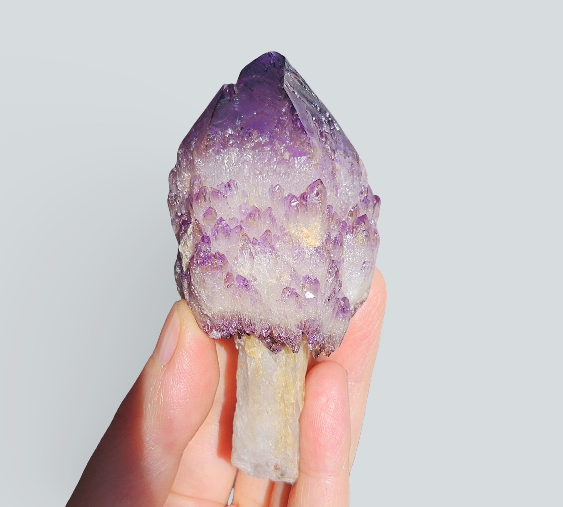 Lab made amethyst sceptre
