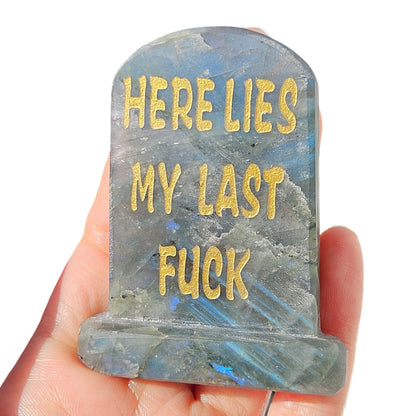 Labradorite Tombstone Crystal Carving