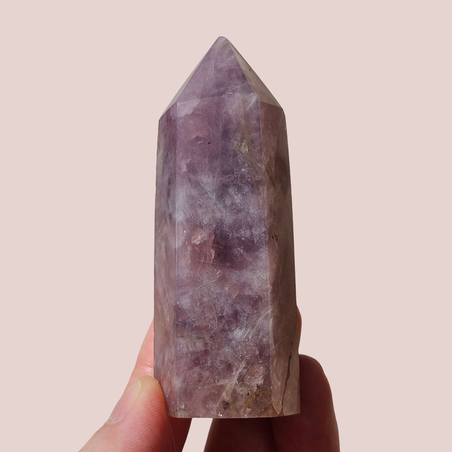 Lavender Rose Quartz Point