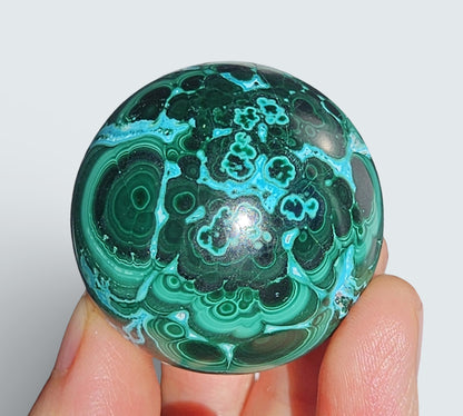 malachite and chrysocolla sphere