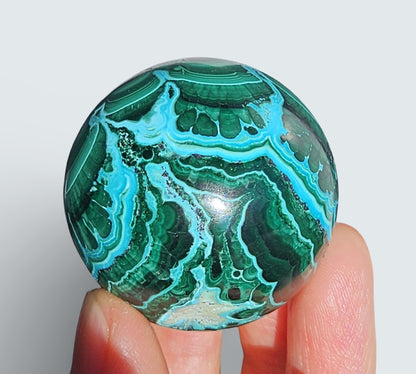 Malachite & Chrysocolla Sphere | High Grade