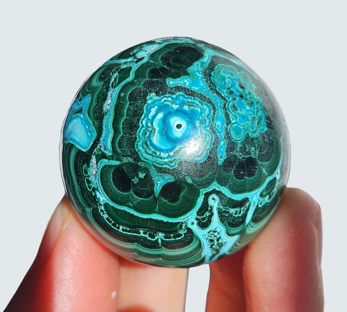 Malachite and Chrysocolla sphere