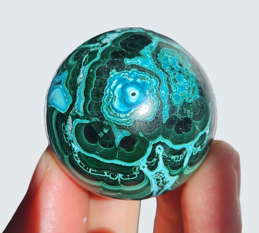 Malachite and Chrysocolla sphere