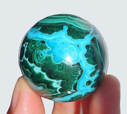 Malachite & Chrysocolla Sphere | High Grade