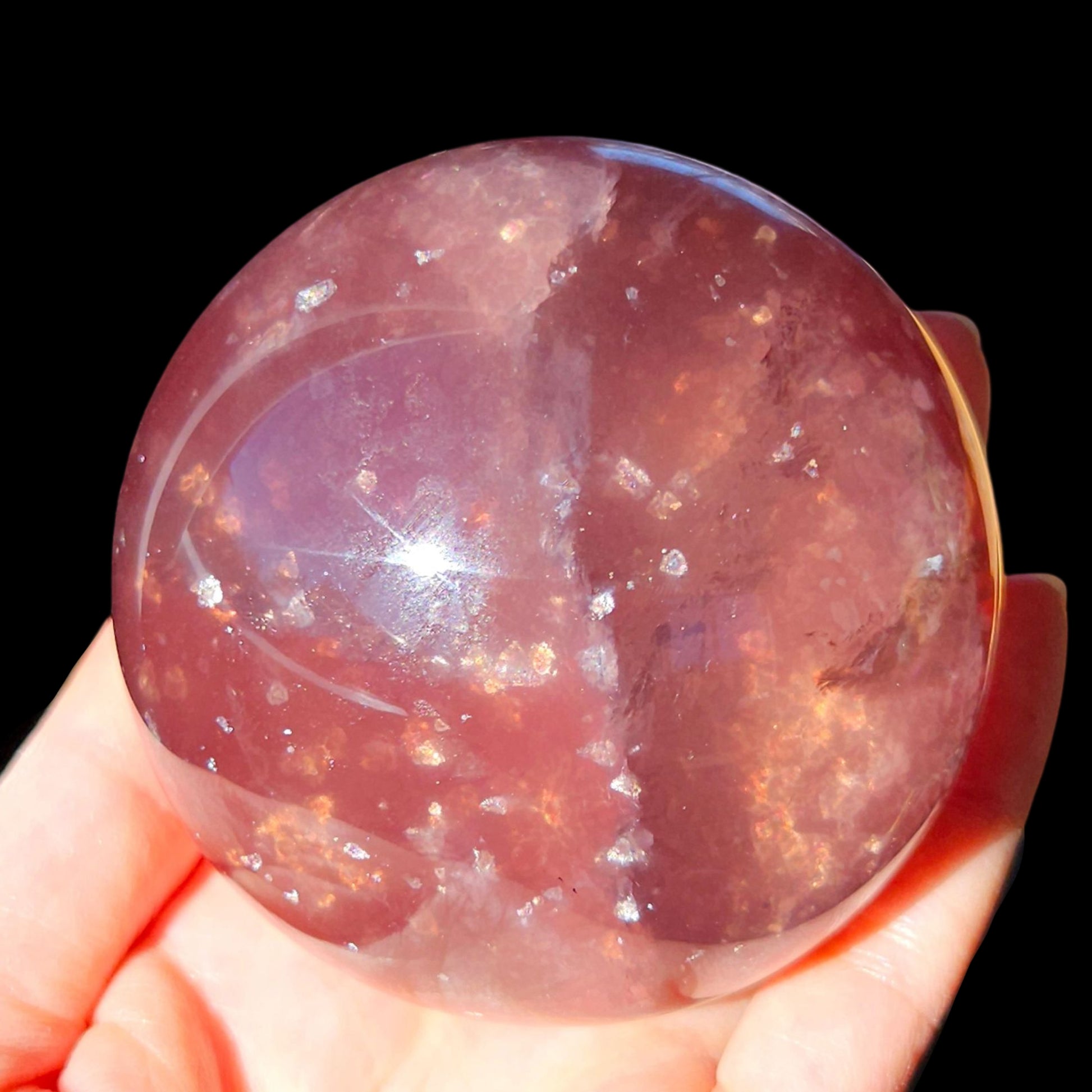 Mica in Fluorite Sphere