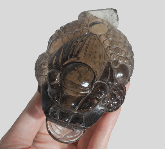 Smoky Quartz Crystal Money Toad