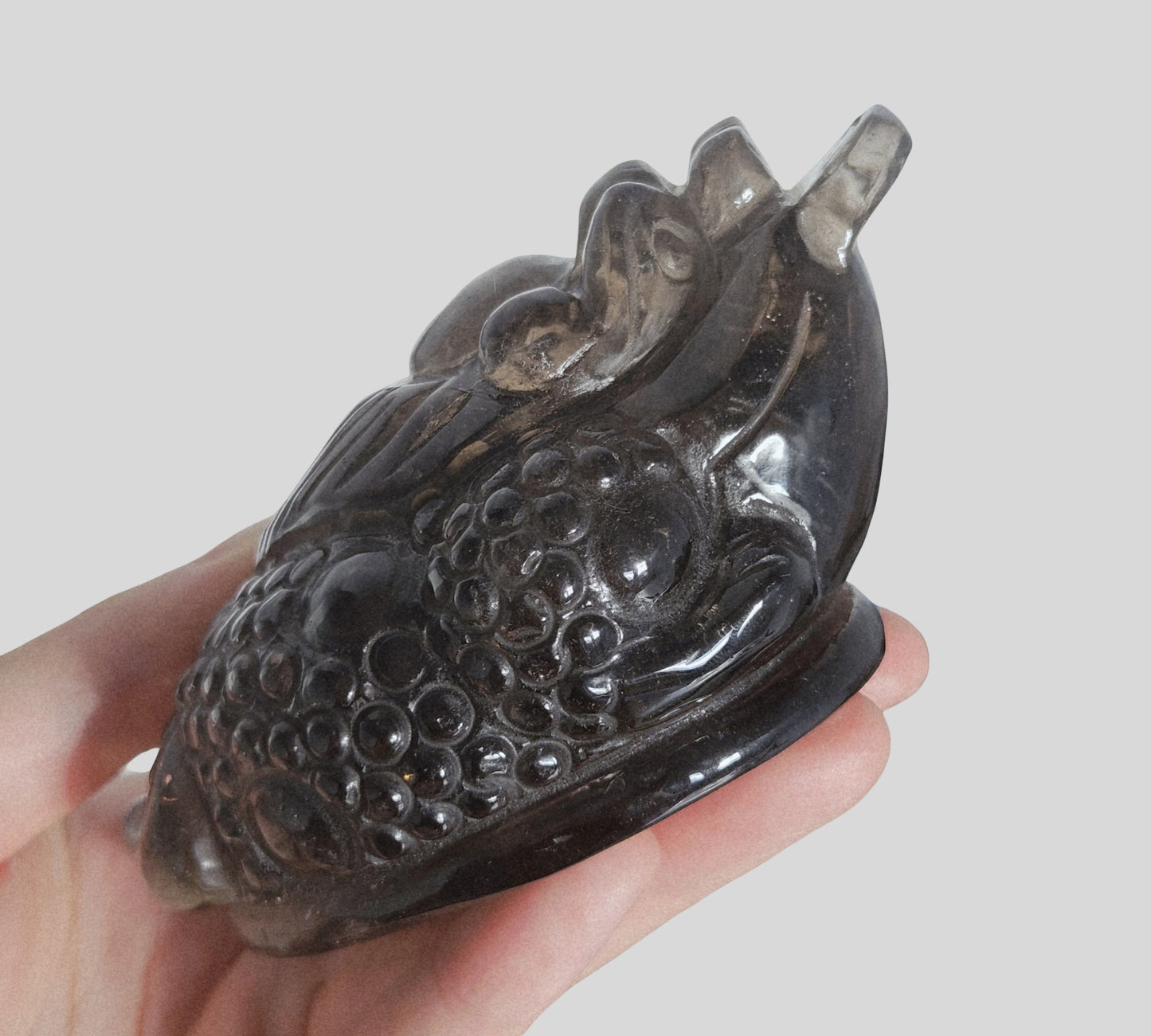 Smoky Quartz Crystal Money Toad