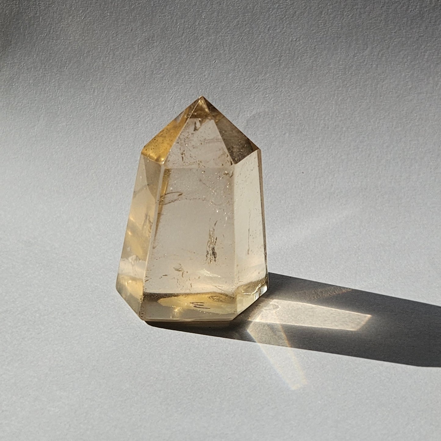Natural citrine point from Brazil