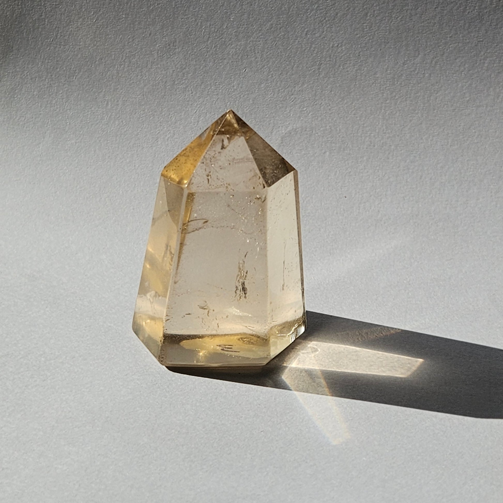 Natural citrine point from Brazil