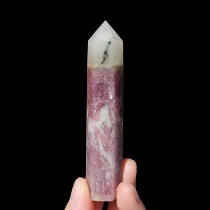 Pink Tourmaline–Lepidolite Point