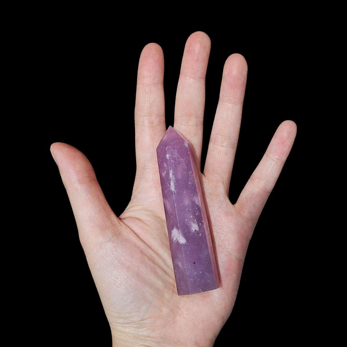 Pink Lepidolite Tourmaline Point