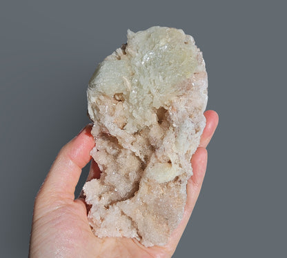 Prehnite Bladed Specimen with Quartz | Large