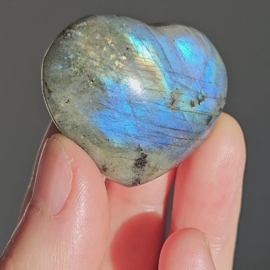video of labradorite heart