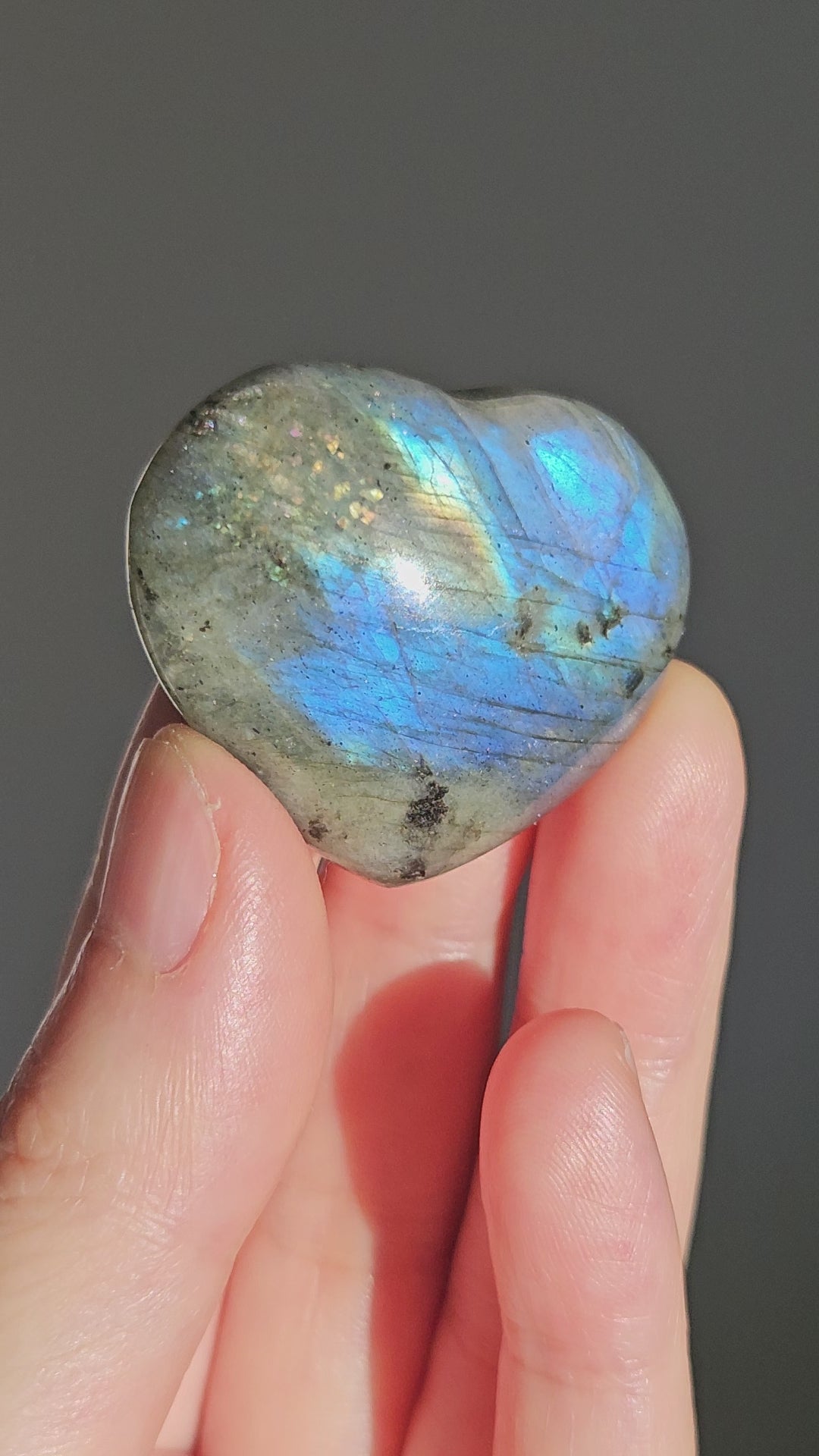 video of labradorite heart