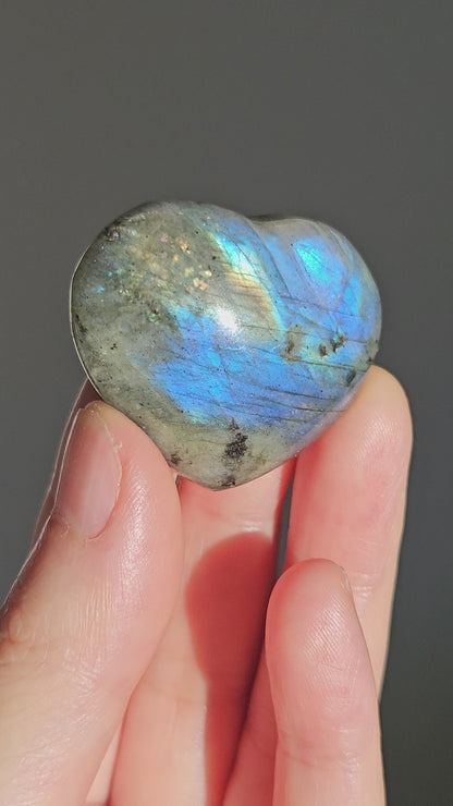 video of labradorite heart