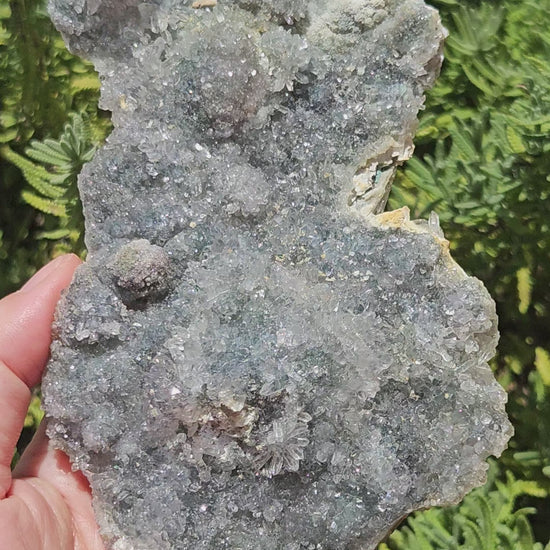 Video of blue quartz cluster