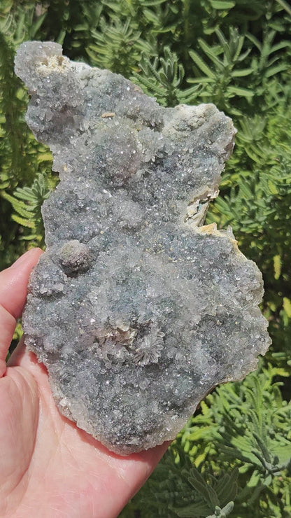 Video of blue quartz cluster