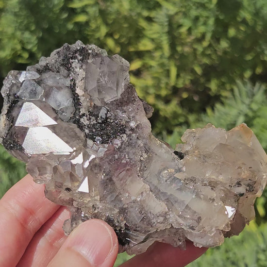 Video of goethite on elestial quartz