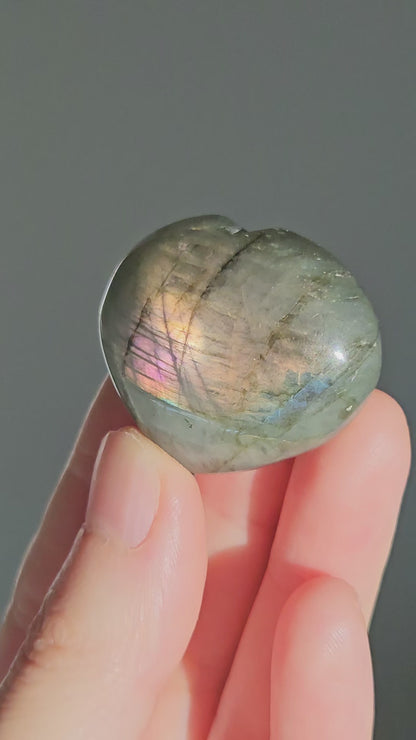 Labradorite Heart