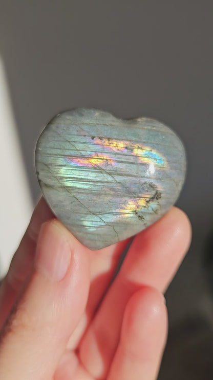 Labradorite Heart