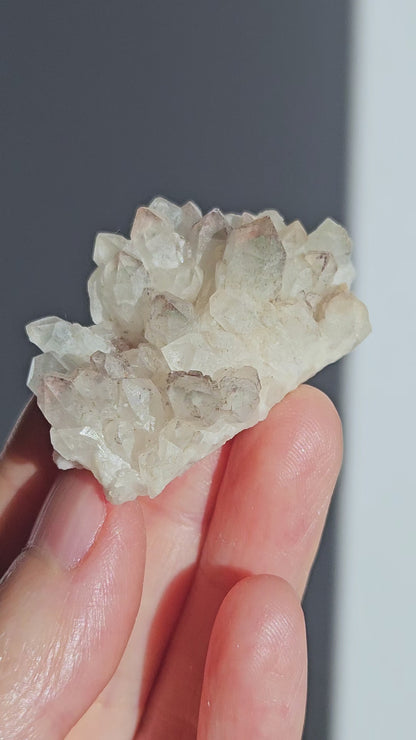 Green Phantom Quartz Cluster | Medium
