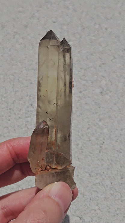 Video of smoky citrine twin wand from Madagascar