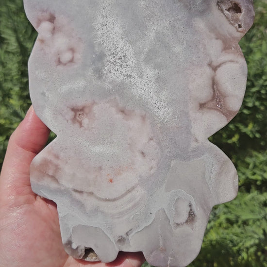Video of pink amethyst bear slab