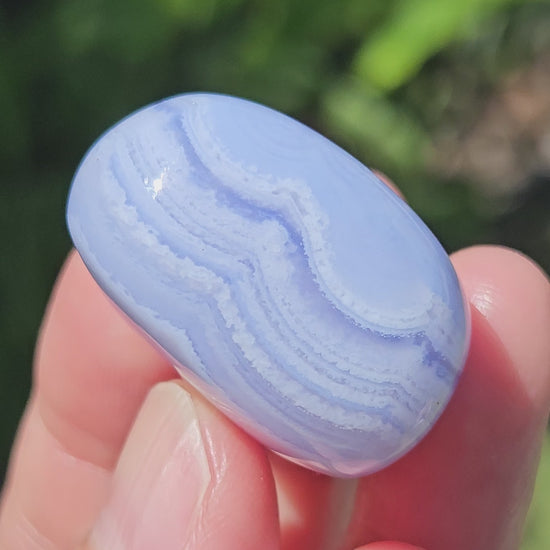 Video of Blue Lace Agate Tumble High Quality