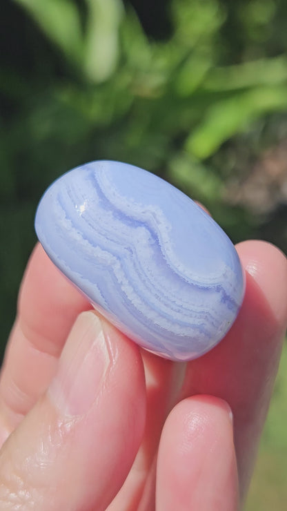 Video of Blue Lace Agate Tumble High Quality