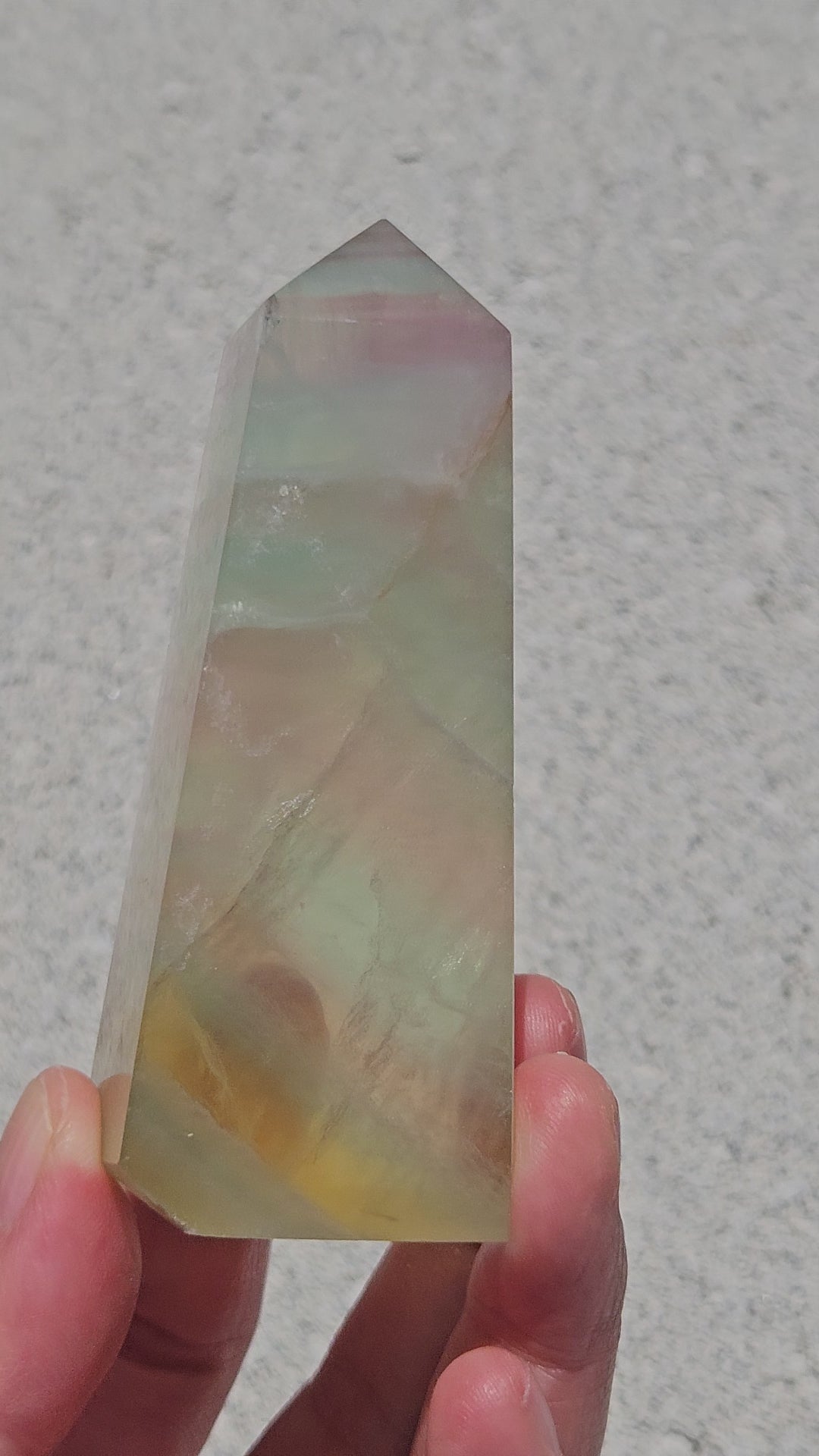 Video of candy fluorite point