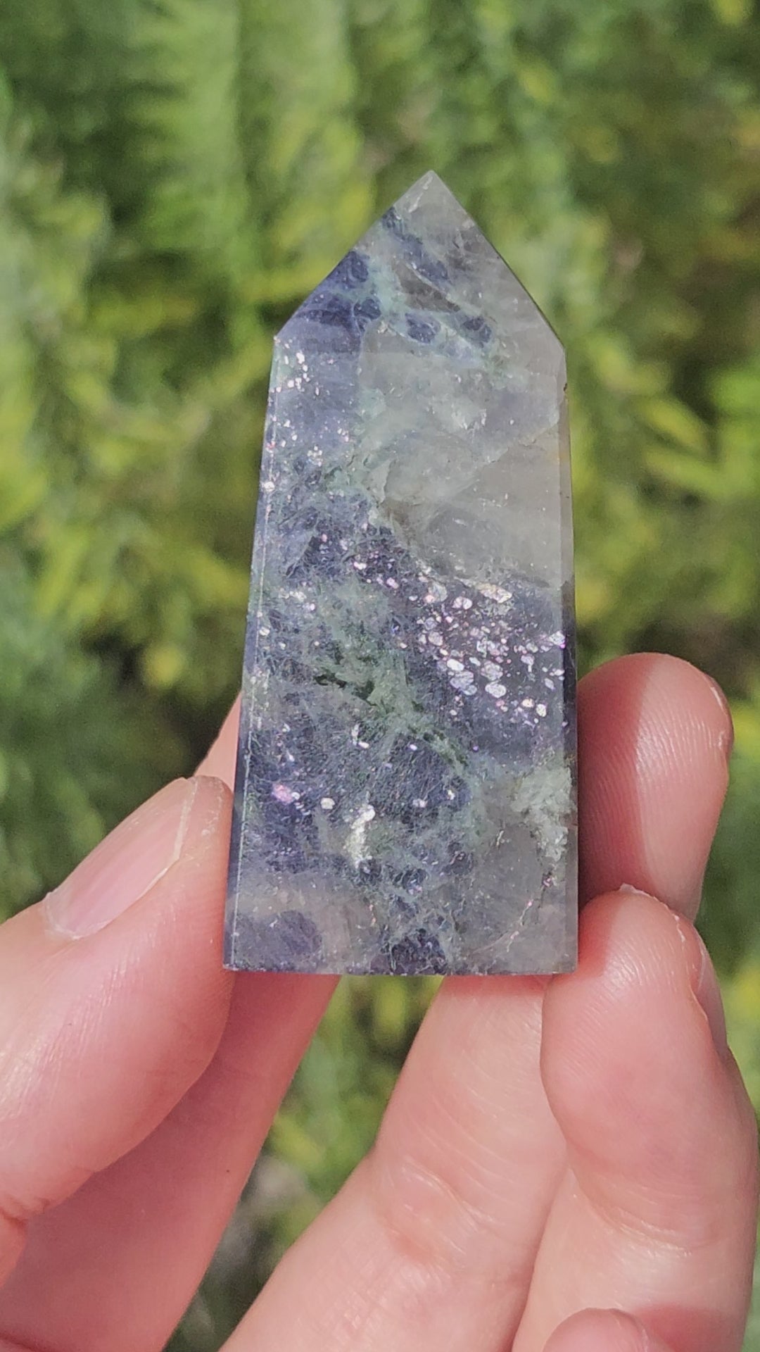 Video of iolite sunstone point