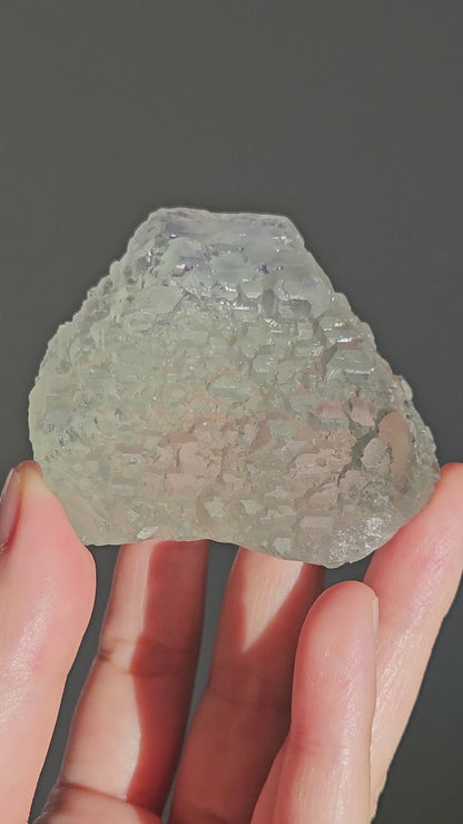 Green Fluorite Natural Specimen | Stepped / Etched
