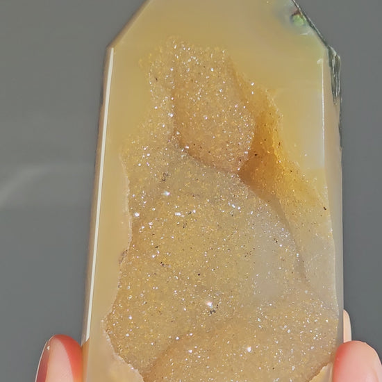 Video of druzy orange moss agate