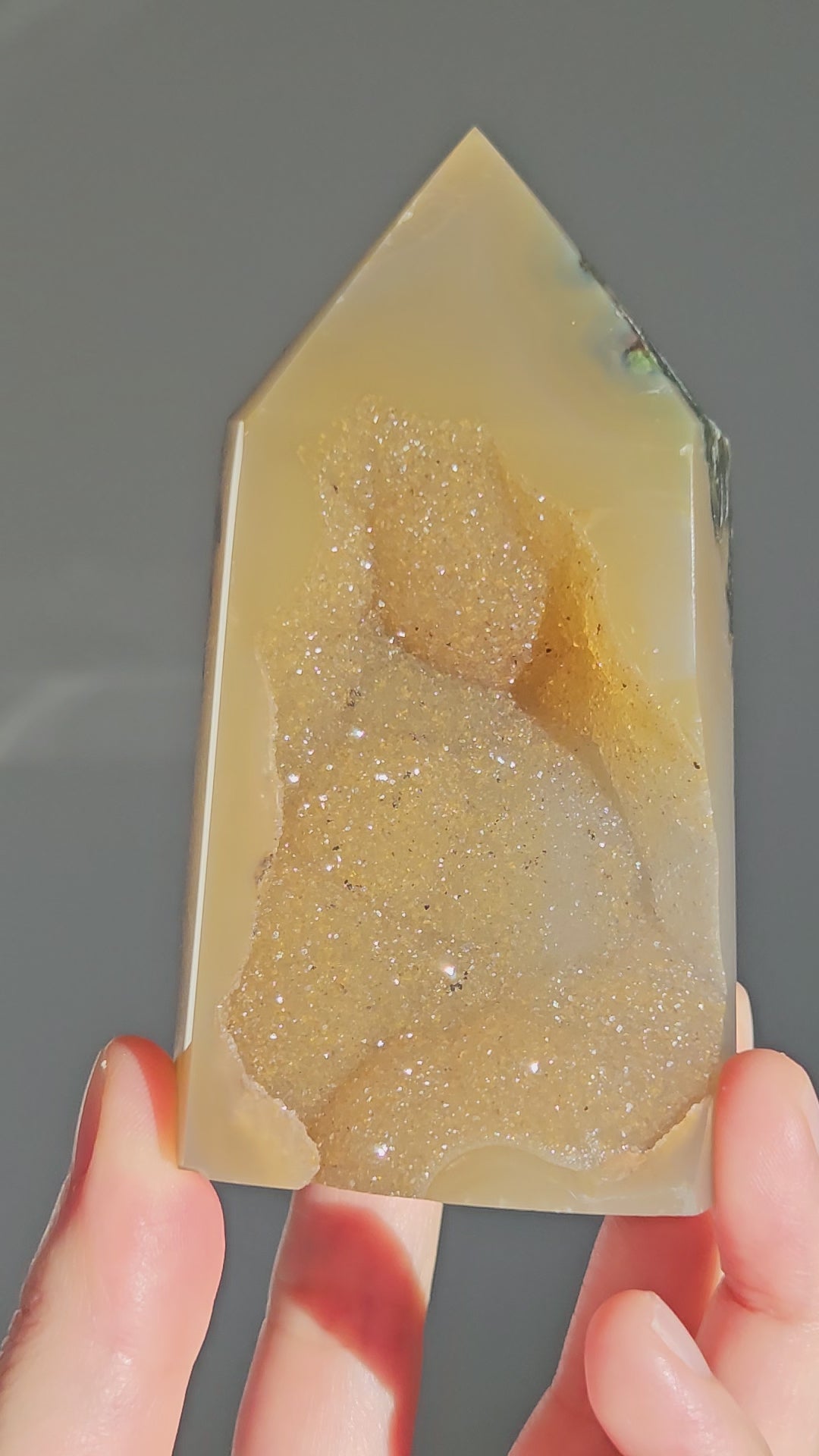 Video of druzy orange moss agate