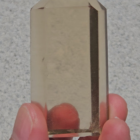 Video of non-treated, high quality citrine point from Brazil